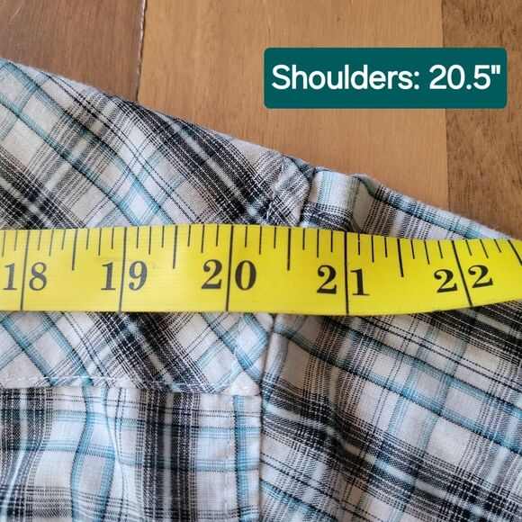 Wrangler Men's Short Sleeve Pearl Button Plaid Western Work Shirt | Sz 2XL - Picture 5 of 10